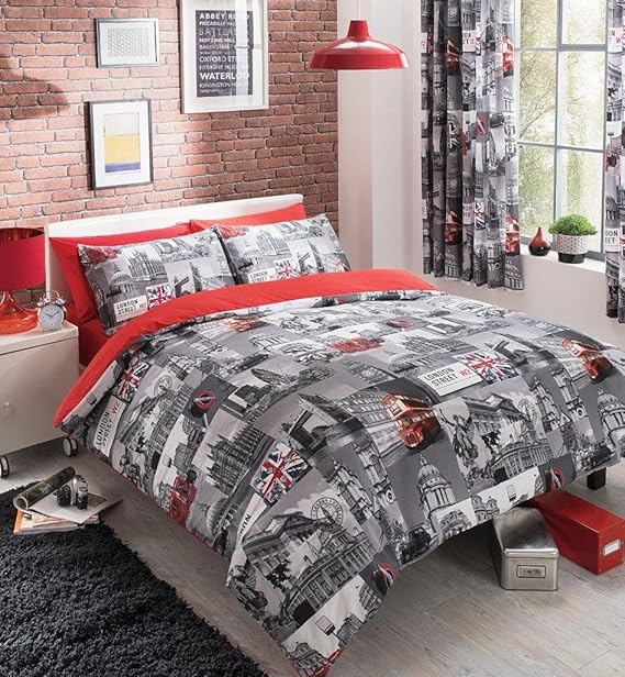 LONDON CITY SCENE BEDDING DUVET COVER BED SETS (Single) Amazon.co.uk