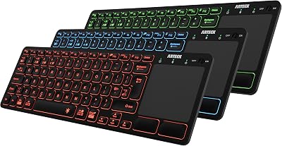 Arteck HB305-4B Universal Backlit Bluetooth Keyboard with Touchpad
