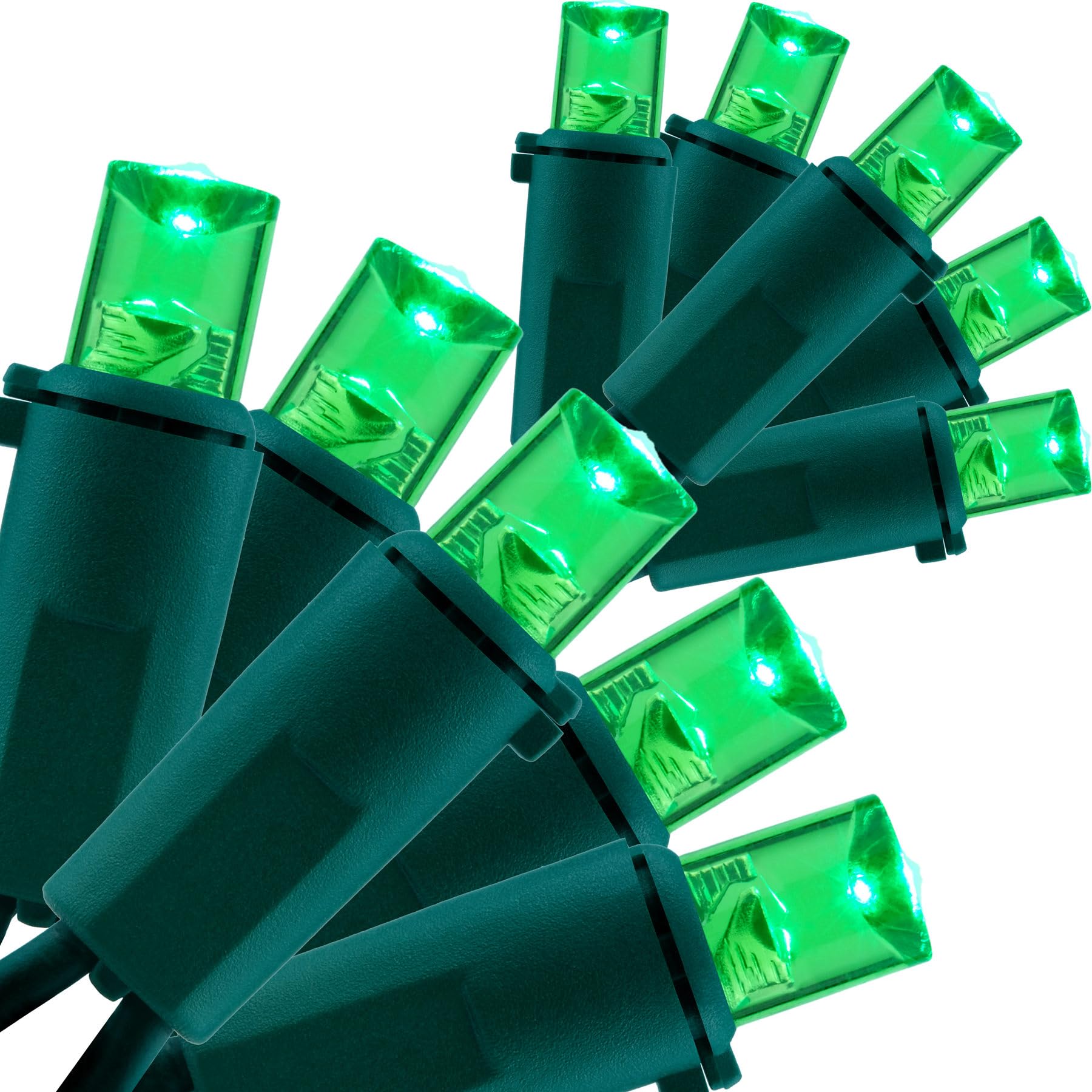 YULETIME Green Wide Angle LED Christmas Lights 200