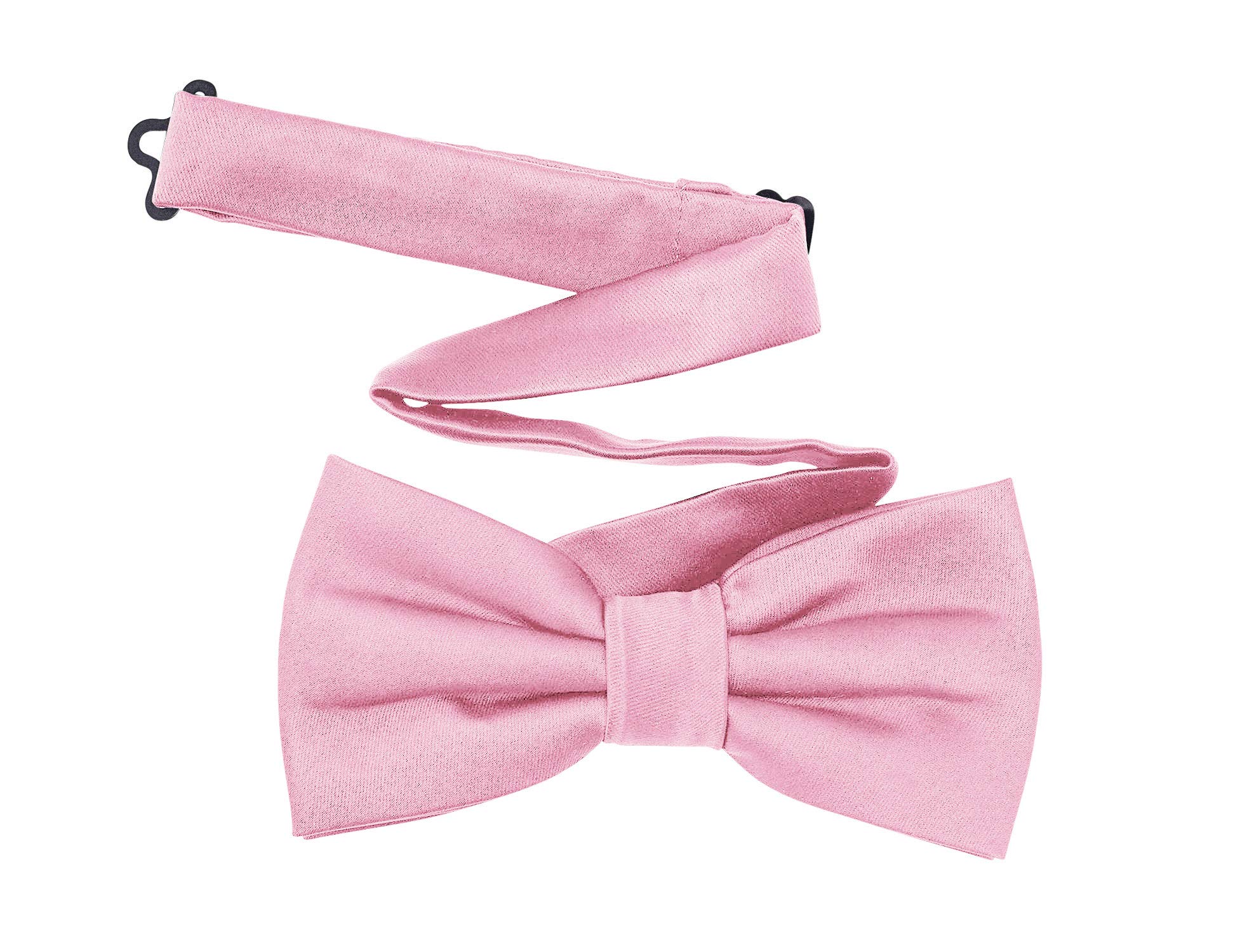 Photo 1 of TINYHI Men's Pre-Tied Satin Formal Tuxedo Bowtie Adjustable Length Satin Bow Tie Pink One Size