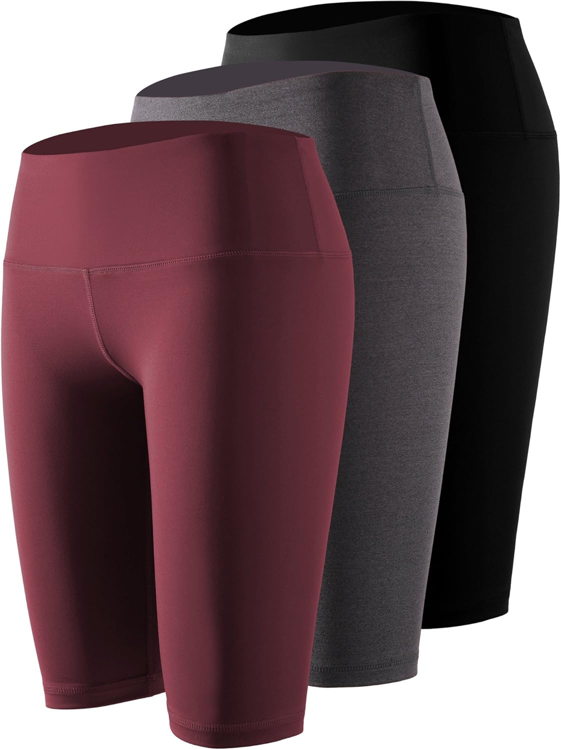 Cadmus Women's High Waist Workout Running Compression Shorts with Pocket: Clothing