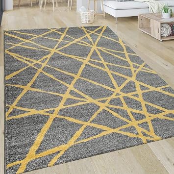 Amazon De Paco Home Teppich Wohnzimmer Muster Gestreift Modern