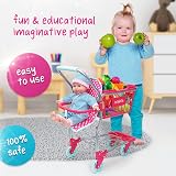 Molly Dolly 2 in 1 Kids Shopping Trolley & Basket Playset 63cm Handle view 5