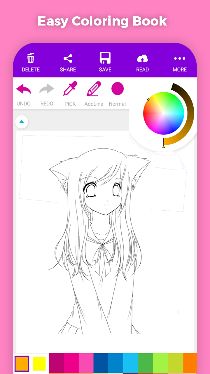 Manga and Anime Coloring Book - Free For Adults & Kids