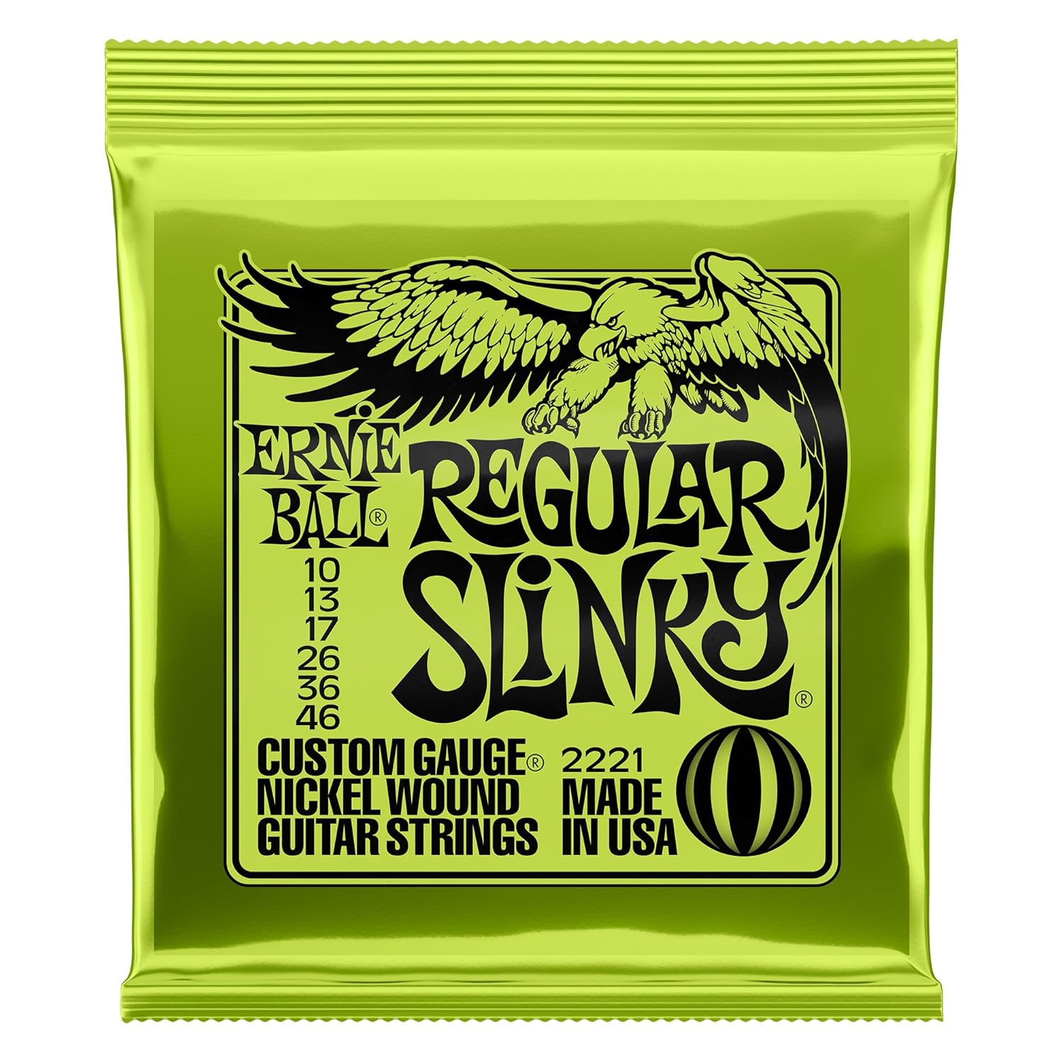 Ernie Ball Regular Slinky Nickel Wound Set, .010 - .046