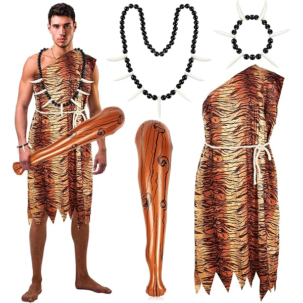 Amazon.com: Smiffys Crazy Caveman Set : Clothing, Shoes & Jewelry