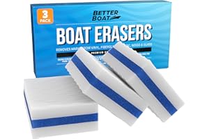 3PK Premium Boat Scuff Erasers, Boating Accessories for Cleaning, Gift for Pontoon, Fishing, Jon Boats, Decks, Vinyl and Hull