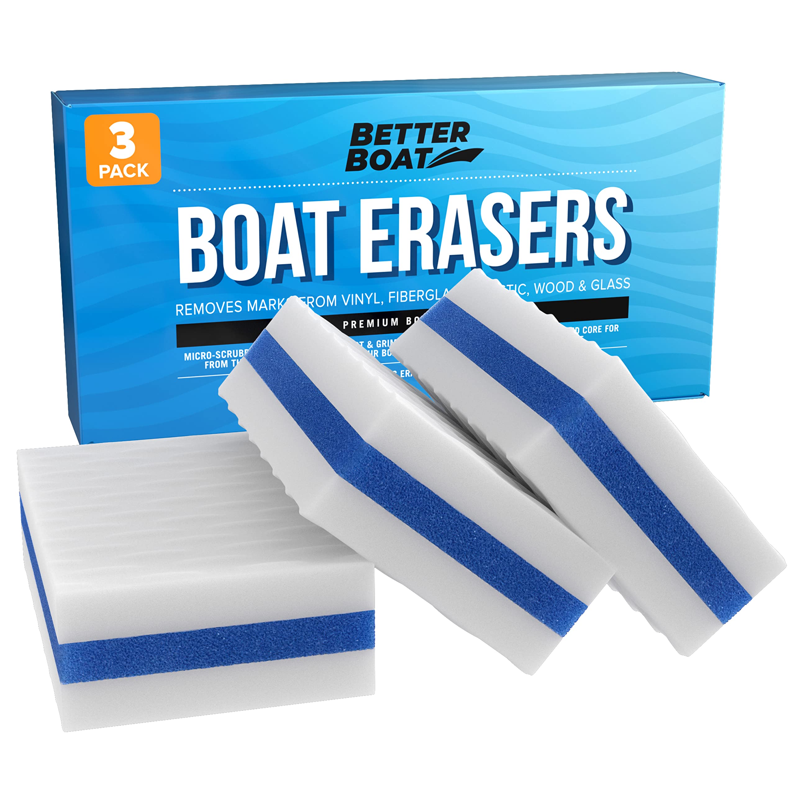 Premium Boat Scuff Erasers | Boating Accessories Gifts for Cleaning Boat Accessories or Gift for Pontoon Fishing Jon Boats Decks Vinyl Boat Cleaner Hull Cleaner Gadgets for Men and Women