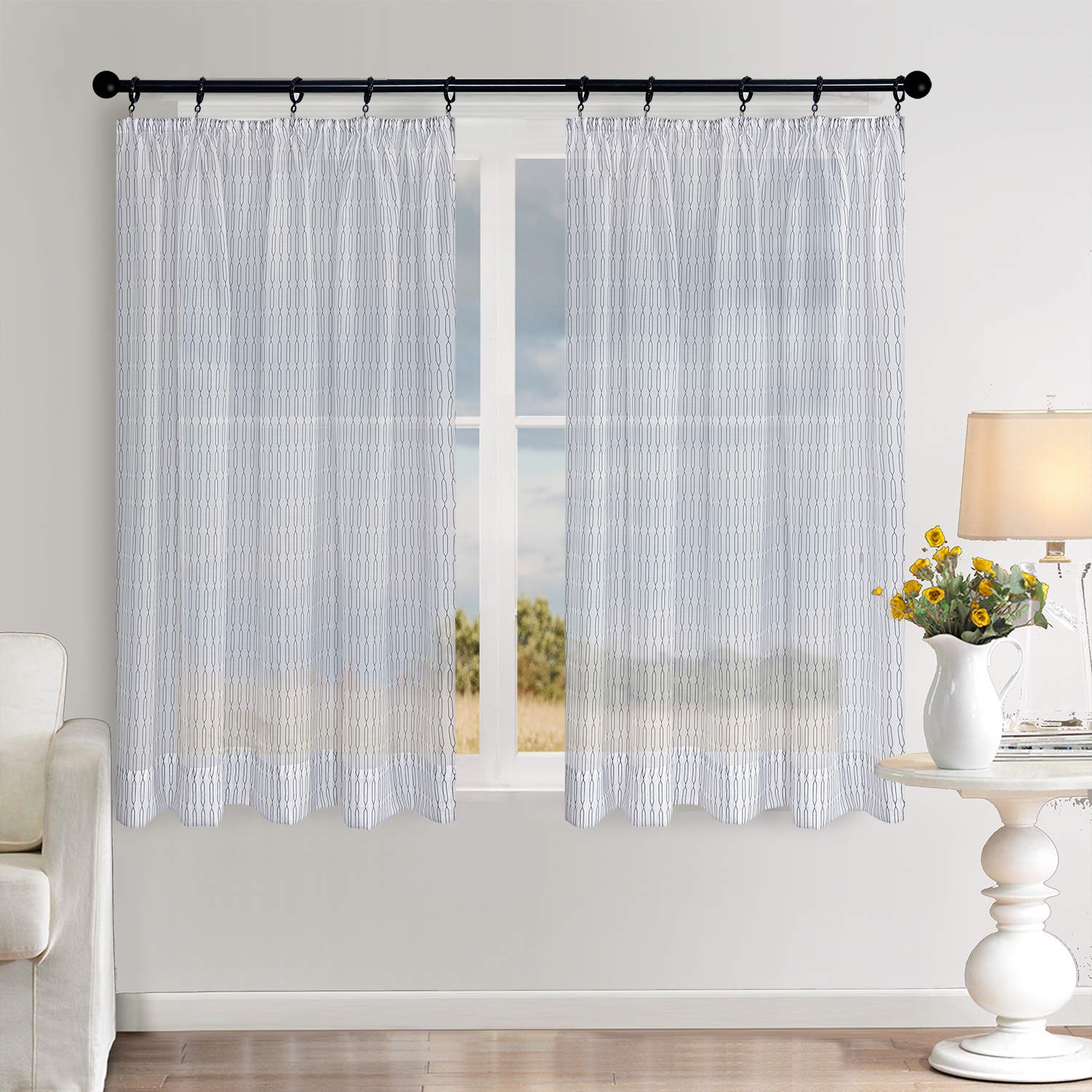 Megachest gathering tape voile curtain(marriott, W 56" x L 90" (2 Panels))