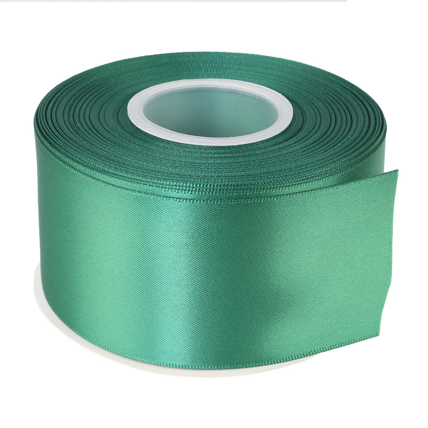 ITIsparkle 50mm Width Double Faced Satin Ribbon 22 Meters-Roll Set for Gift Wrapping Party Favor Hair Braids Baby Shower Decoration Craft Supplies, Forest Green