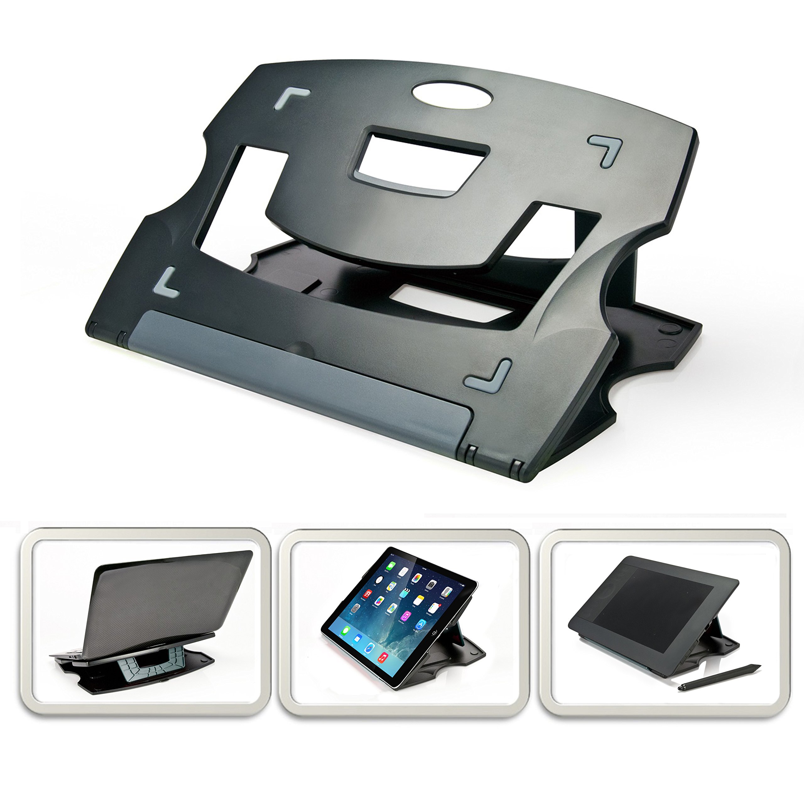 MAX SMART Tablet Drawing stand for Digital Graphic Tablet, Office Laptop Stand Riser Folding Thin Adjustable Angles for Laptop/Tablet/Artisul D13, D10, iPad Pro Wacom Cintiq (gray)