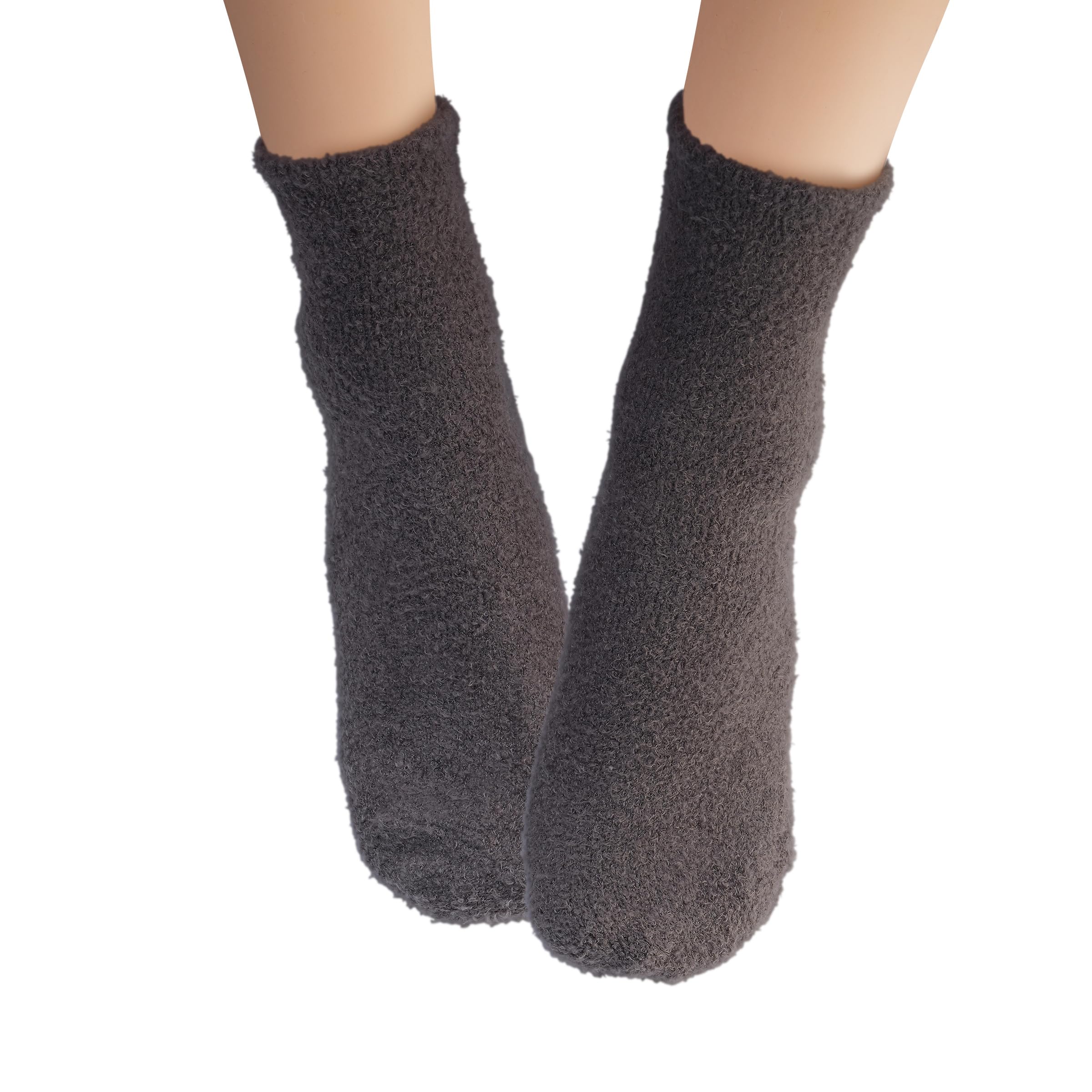 Earth Therapeutics Aloe Socks – Infused w/Aloe Vera & Vitamin E – Helps Dry Feet, Cracked Heels, Calluses – Use with Lotion – Grey/Confetti (2 Pairs)