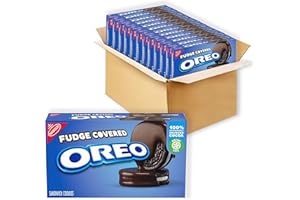 MONDELEZ INTERNATIONAL OREO Fudge Covered Chocolate Sandwich Cookies, Original Flavor, 12 - 7.9 oz Boxes