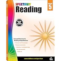 Spectrum Reading Comprehension Grade 5 Workbooks, Ages 10 to 11, 5th Grade Reading Comprehension, Nonfiction and Fiction Pass