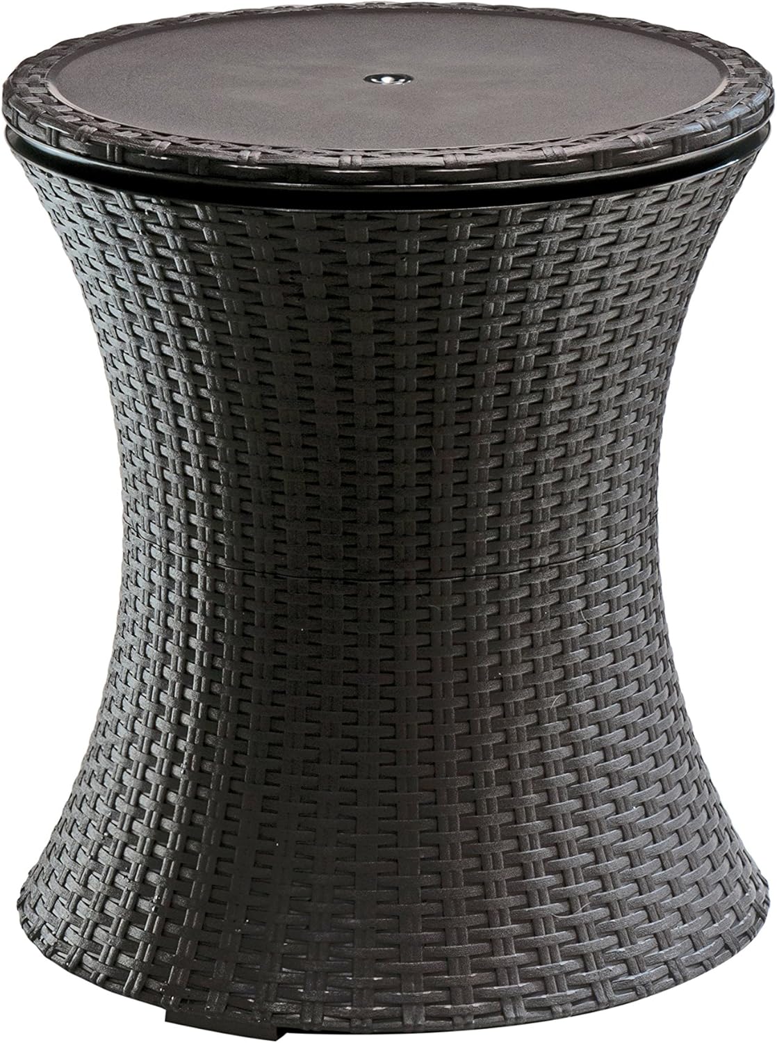 Keter Pacific Cool Bar Outdoor Patio Furniture and Hot Tub Side Table with 7.5 Gallon Beer and Wine Cooler, Brown: Garden & Outdoor