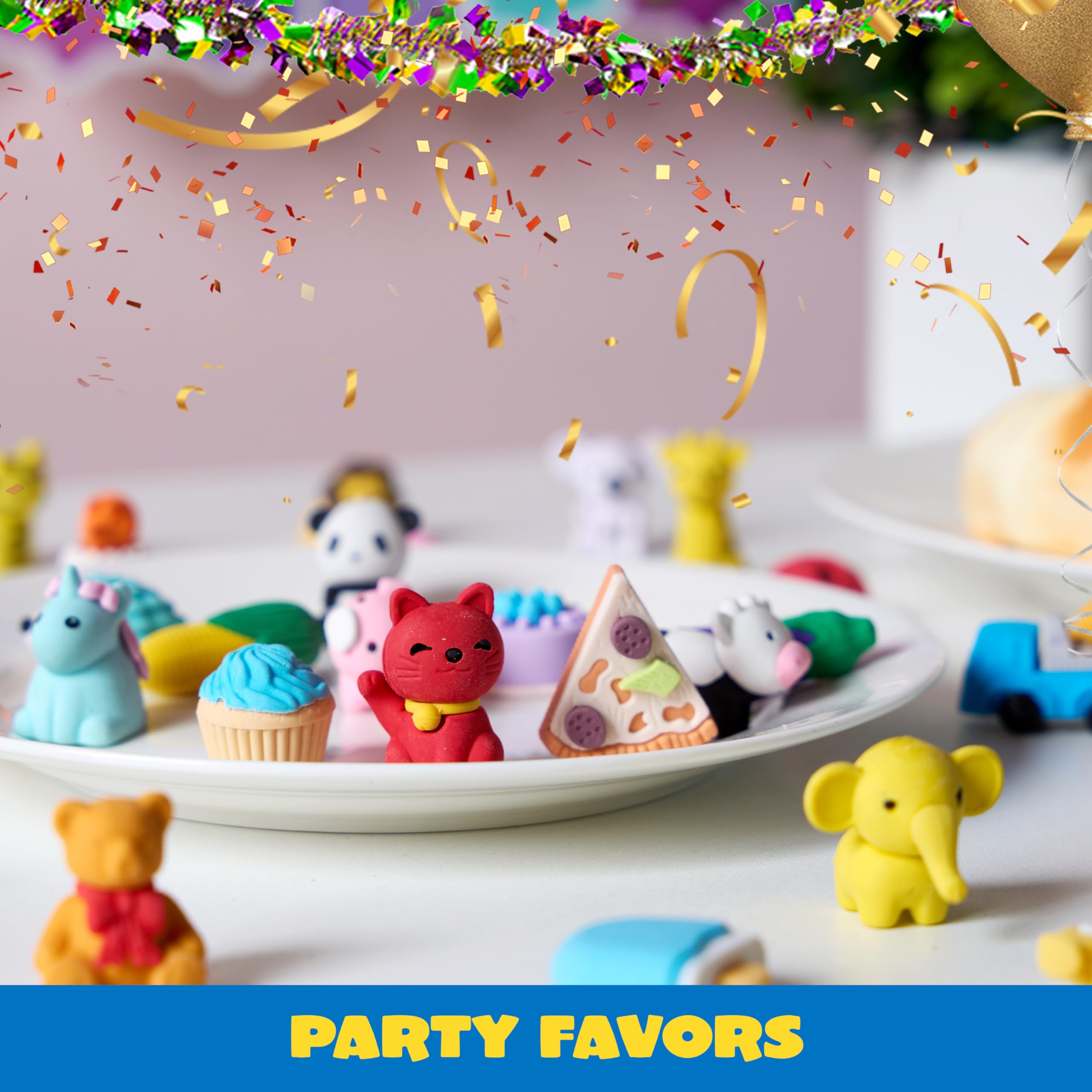 JOYIN 36Pcs Animal Erasers for Kids, Cute Pencils Erasers Bulk, Desk Pets Puzzle for Classroom Rewards Back to School Supplies Party Favors Treasure Box Toys Gifts