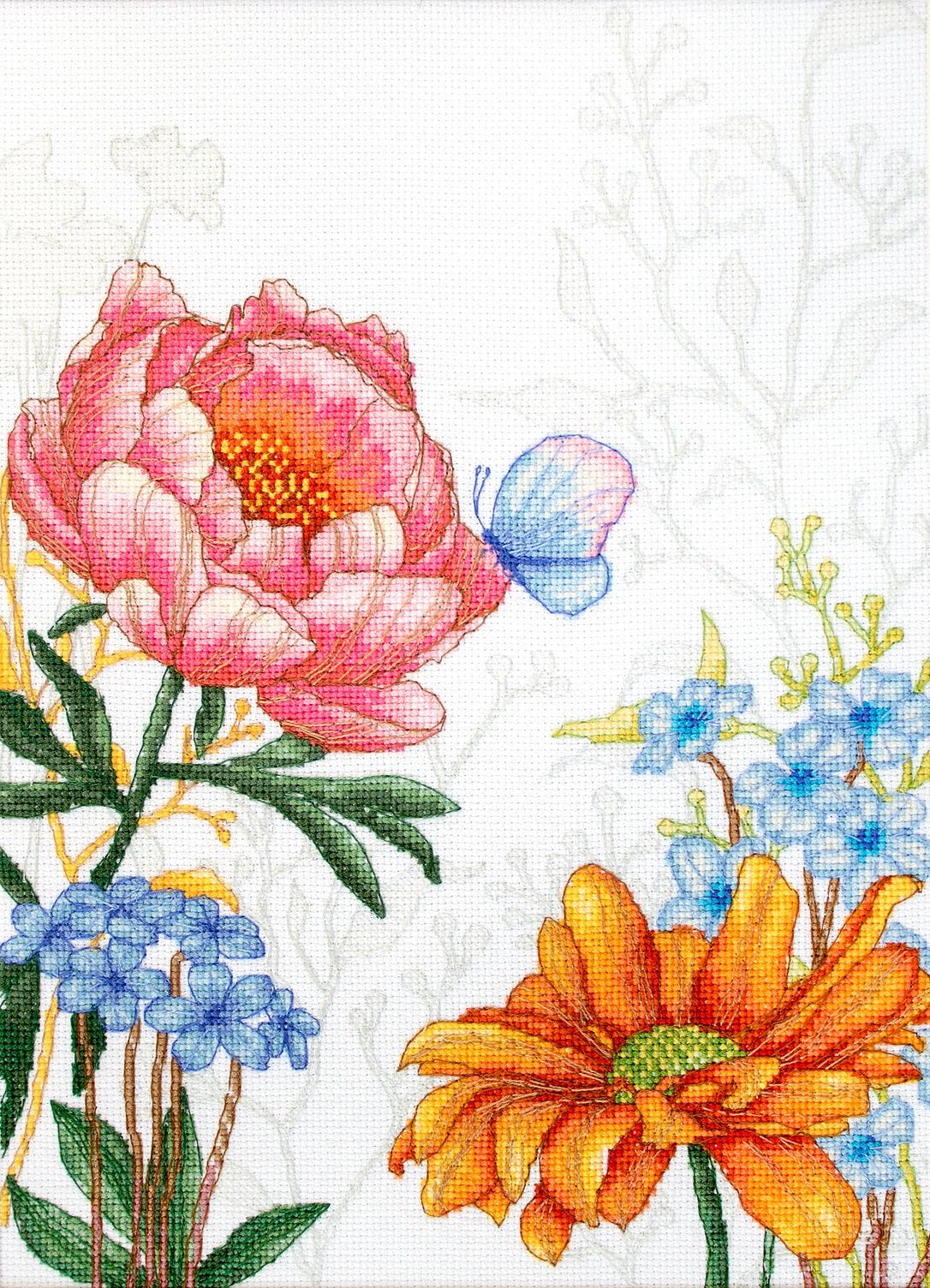 Luca-S Cross Stitch Set, Cotton, Multicoloured, 22,5x31,5cm