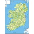 Ireland Physical Map - 16.5 x 23.3 inches - Paper Laminated