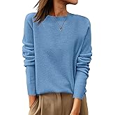 ANRABESS Womens 100% Wool Sweaters Crewneck Long Sleeve Work Business Casual Basic Sweater Tops 2025 Fall Outfits