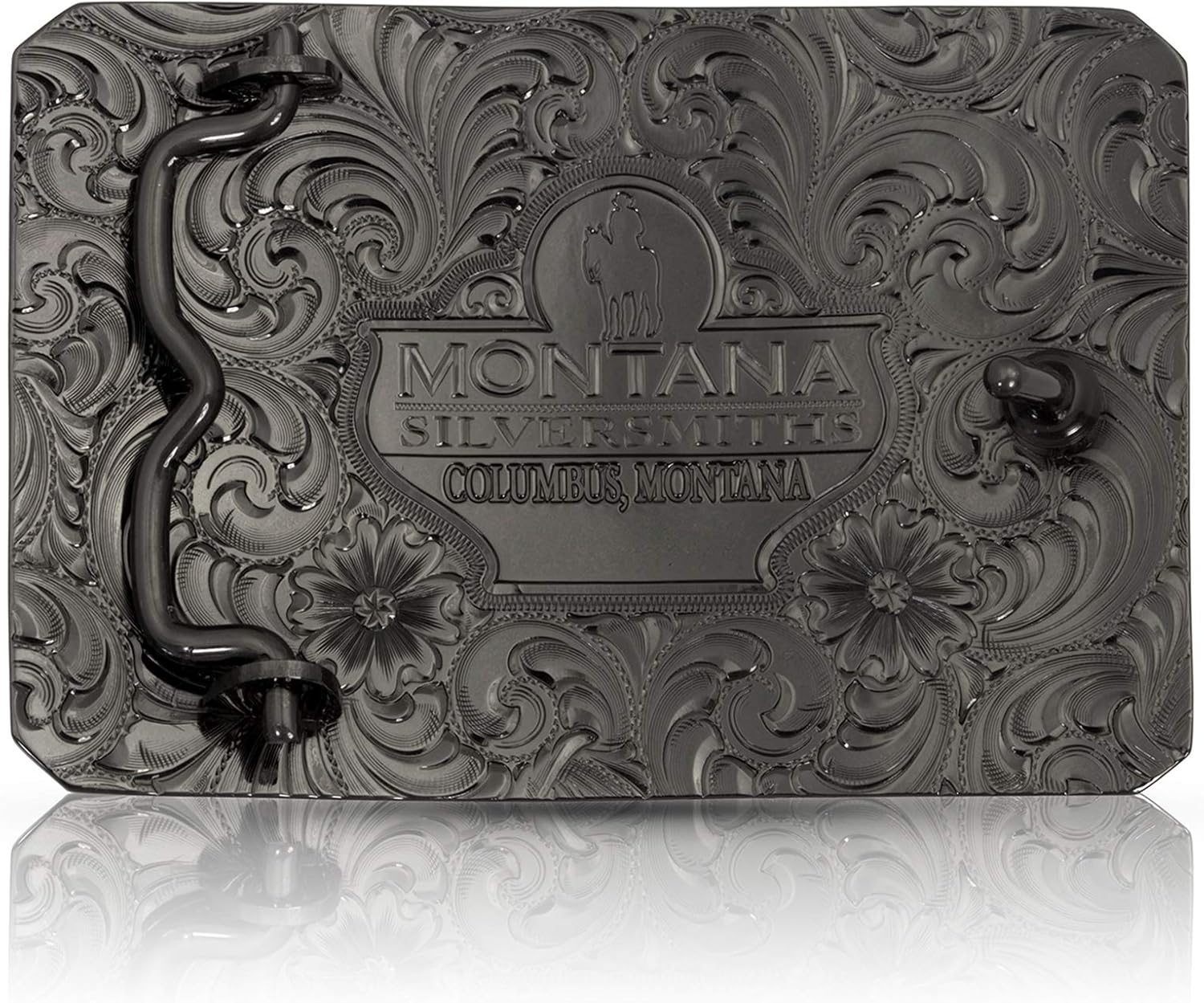 Montana Silversmiths Rough Out with Longhorn Buckle: Clothing