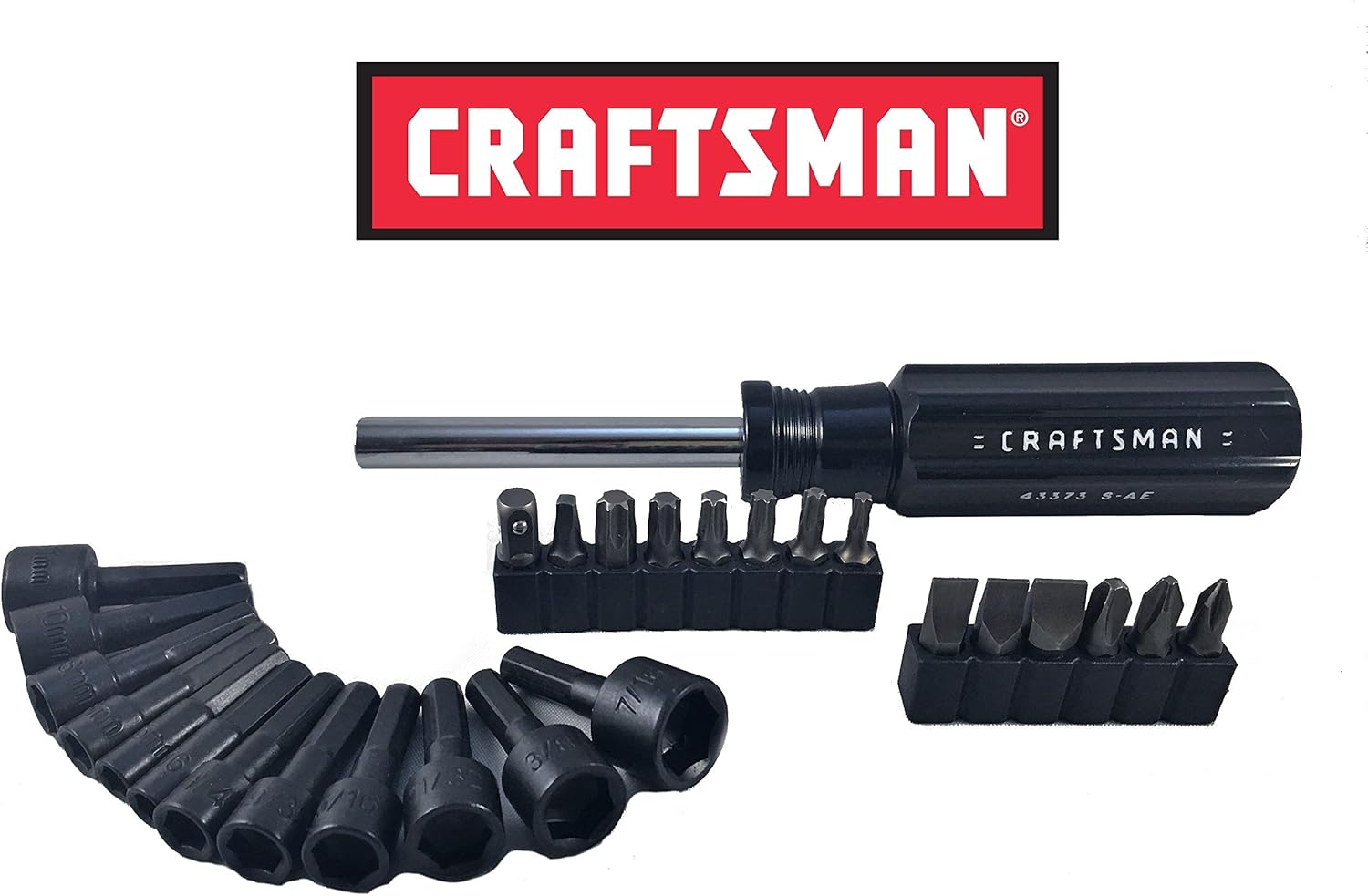 Craftsman 27 pc Piece Screwdriver 43373 Handle Nut Driver Bit