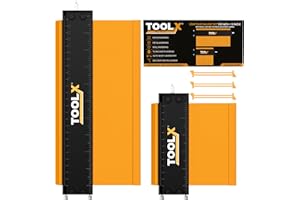 Toolx Contour Gauge Tool (10+5 Inch with Lock), Shape Duplicator Profile Tool for Woodworking & Flooring, Stocking Stuffers for Men, Men’s Gifts, Best Christmas Gifts Men 2025