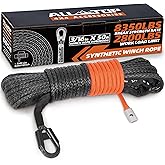 ALL-TOP Synthetic Winch Rope Cable, 3/16" x50ft, 8350LBS Winch Replace Line with Protective Sleeve for Offroad Vehicle ATV UTV