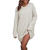 Cakulo Womens Checkered Sweater Dress Oversized Fall Winter Fashion Long Pullover Sweaters Casual Loose Knit Dresses 2025