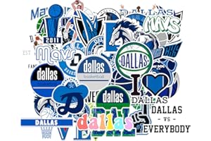 SCILINKS 40 PCS Dallas Vinyl Mavericks Basketball Stickers for Water Bottle, Laptop, Bicycle, Computer, Motorcycle, Travel Case, Car Decal Decoration Sticker
