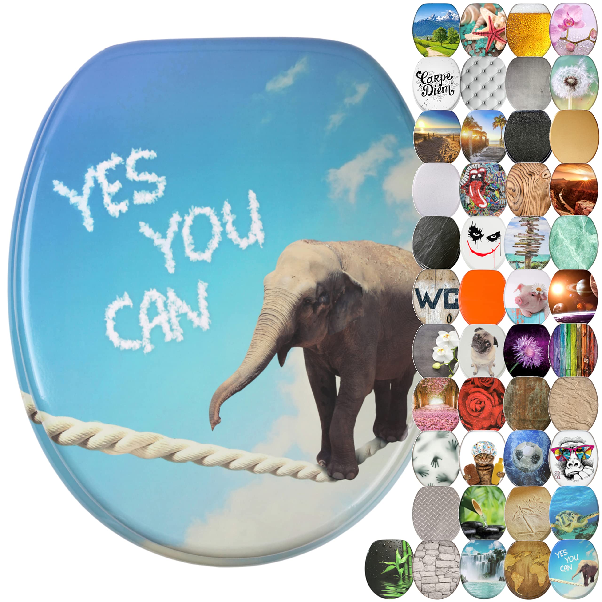 Sanilo Soft Close Toilet Seat, Wide Choice of New Toilet Seats, Stable Hinges, Easy to Mount (Yes You Can) — image 1