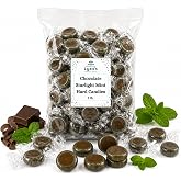 1 LB Chocolate Starlight Mints - Chocolate Mint Flavored Hard Candies - Individually Wrapped - One Bulk Bag