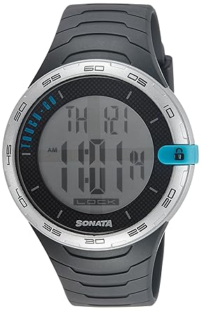 sonata grey dial digital watch