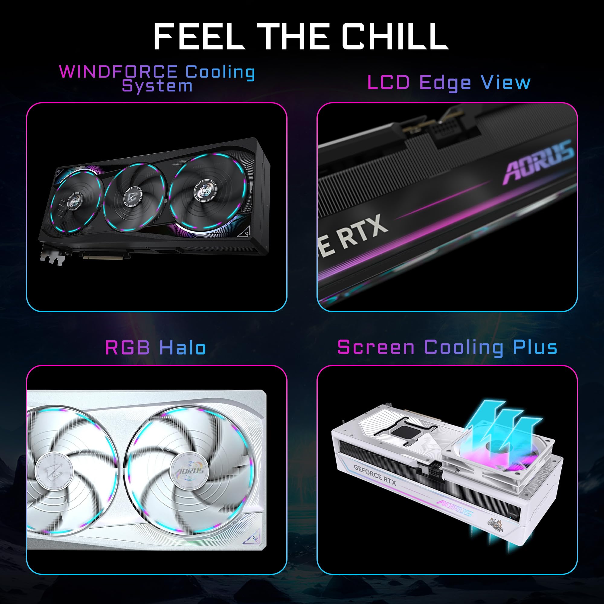 GIGABYTE AORUS GeForce RTX 5090 Master ICE 32G Graphics Card, WINDFORCE Cooling System, 32GB 512-bit GDDR7, GV-N5090AORUSM ICE-32GD Video Card