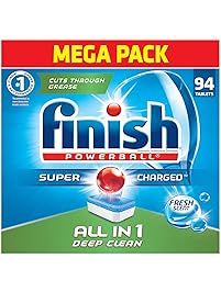 Finish - All in 1-94ct - Dishwasher Detergent - Powerball - Dishwashing Tablets - Dish Tabs - Fresh Scent (Packaging May Vary)