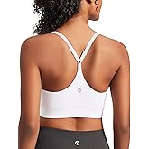 Heathyoga Sports Bras for Women Adjustable Strappy Sports Bra Y-Back Low Impact Racerback Workout Bra with Removable Pads