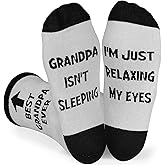 Veachog Best Dad Grandpa Socks for Men, Funny Fathers Day Birthday Gifts for Grandpa Dad Daddy to be Gifts for Grandfather