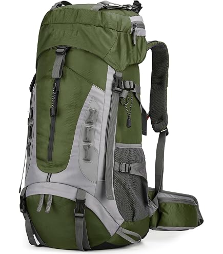75L Large Camping Backpack,Lightweight Hiking Trekking For Men Women Outdoor Large Capacity Mountaineering Waterproof Bag (red, 75L) : Sports & Outdoors