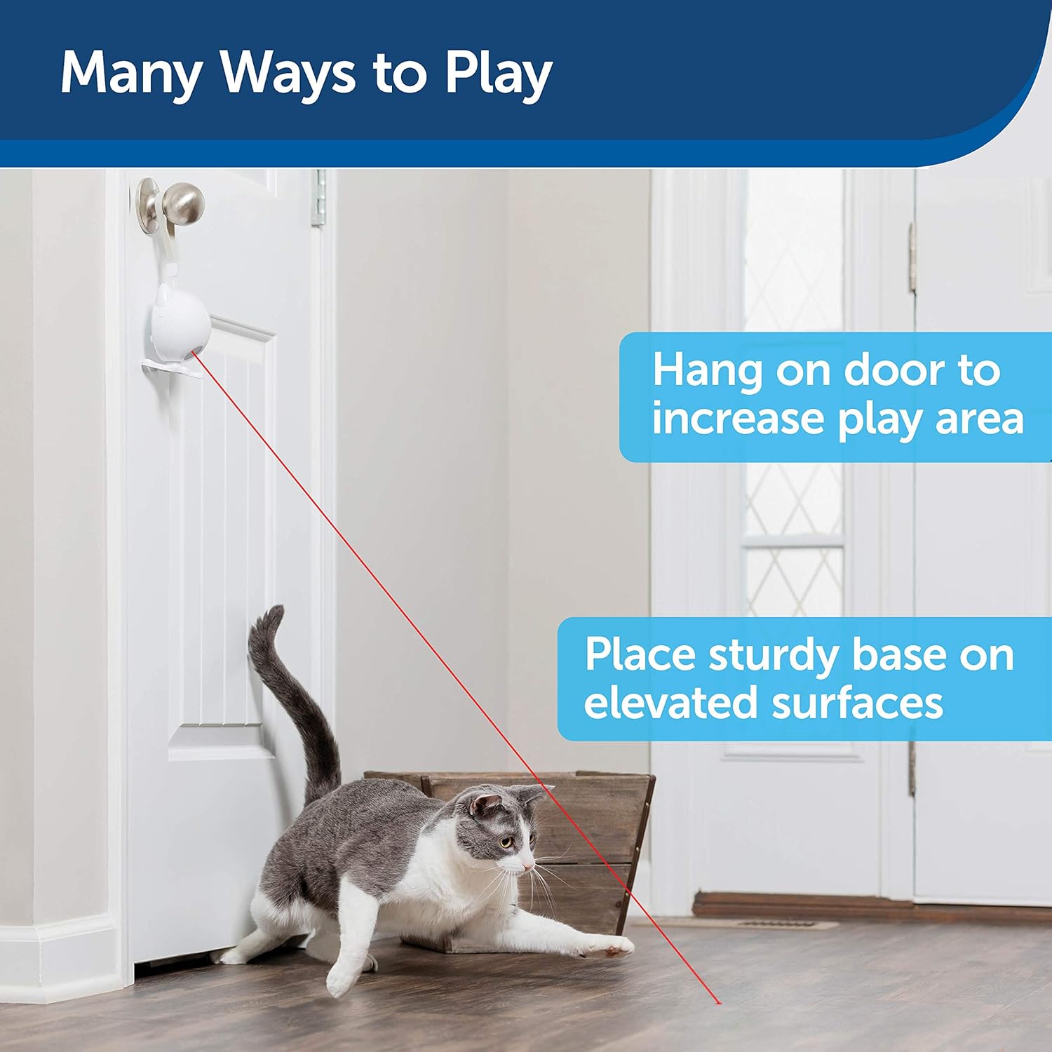 PetSafe Dancing Dot - Interactive Laser Cat Toy - 2 Play Modes - Works Great on Elevated Surfaces : Pet Supplies