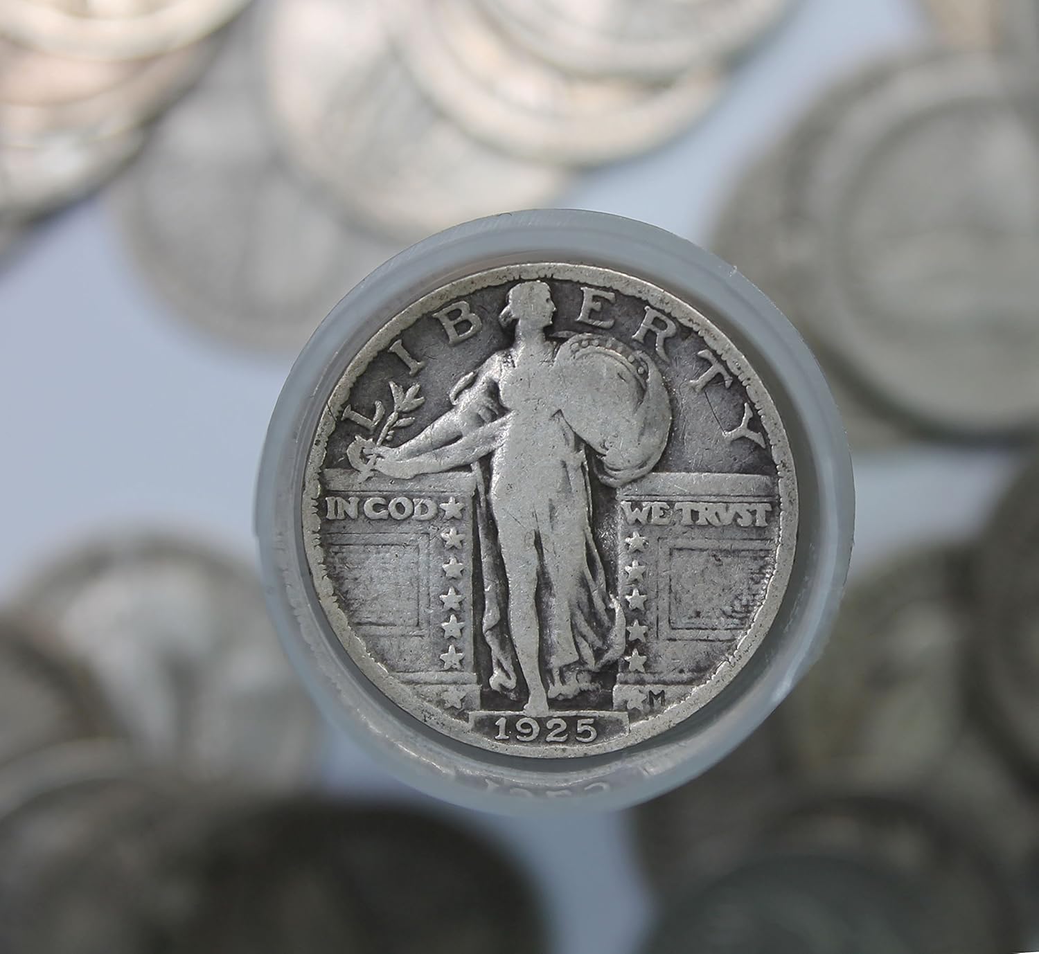 19161930 90 Silver Standing Liberty Quarters (40 Coin) Roll Very Good