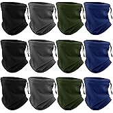12 Pieces Fleece Neck Warmer For Men Women Winter Neck Gaiter Windproof Face Covering