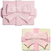 Paris Hilton Gift Box with Bow Cake Pan, Cast Aluminum with Clean Ceramic Nonstick Bakeware, Dishwasher Safe, Made without PFAS, PFOA, PFOS & PFTE, 10.5 x 8-Inch Pink