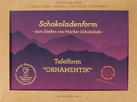 Choqlate Schokoladenform Ornamentik 1er Pack 1 X 55 G Amazon