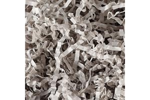 Cgzwxjin Crinkle Cut Paper Shred Filler (1/2 LB)，Crinkle Paper for Gift Box, Shredded Paper Filler, Gift Basket Filler, Gift Wrapping - Grey