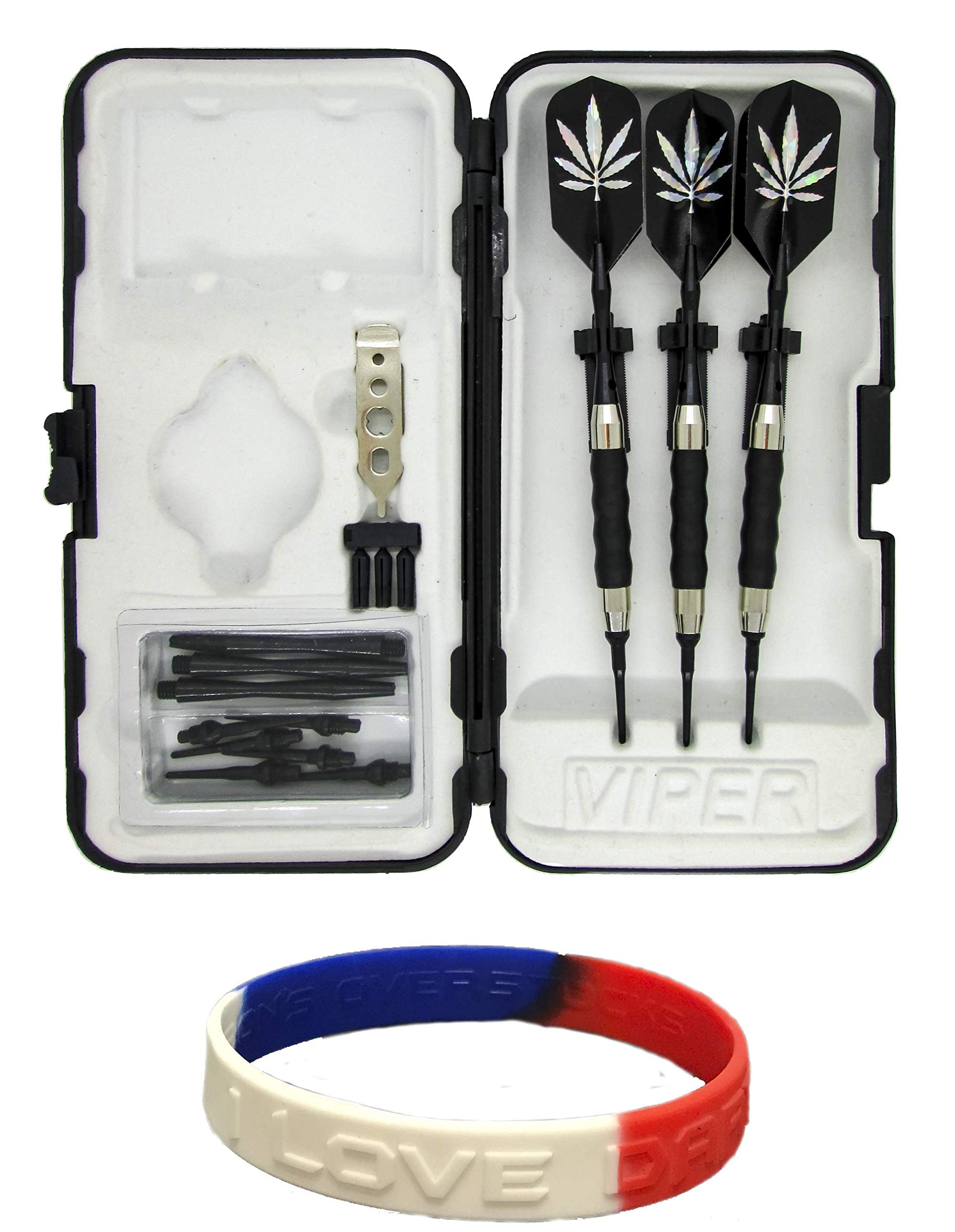Sure Grip Viper Black Soft Tip Darts with Dart Case