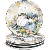 Certified International Harvest Gatherings 9" Salad/Dessert Plates, Multicolor, Medium, Set of 4
