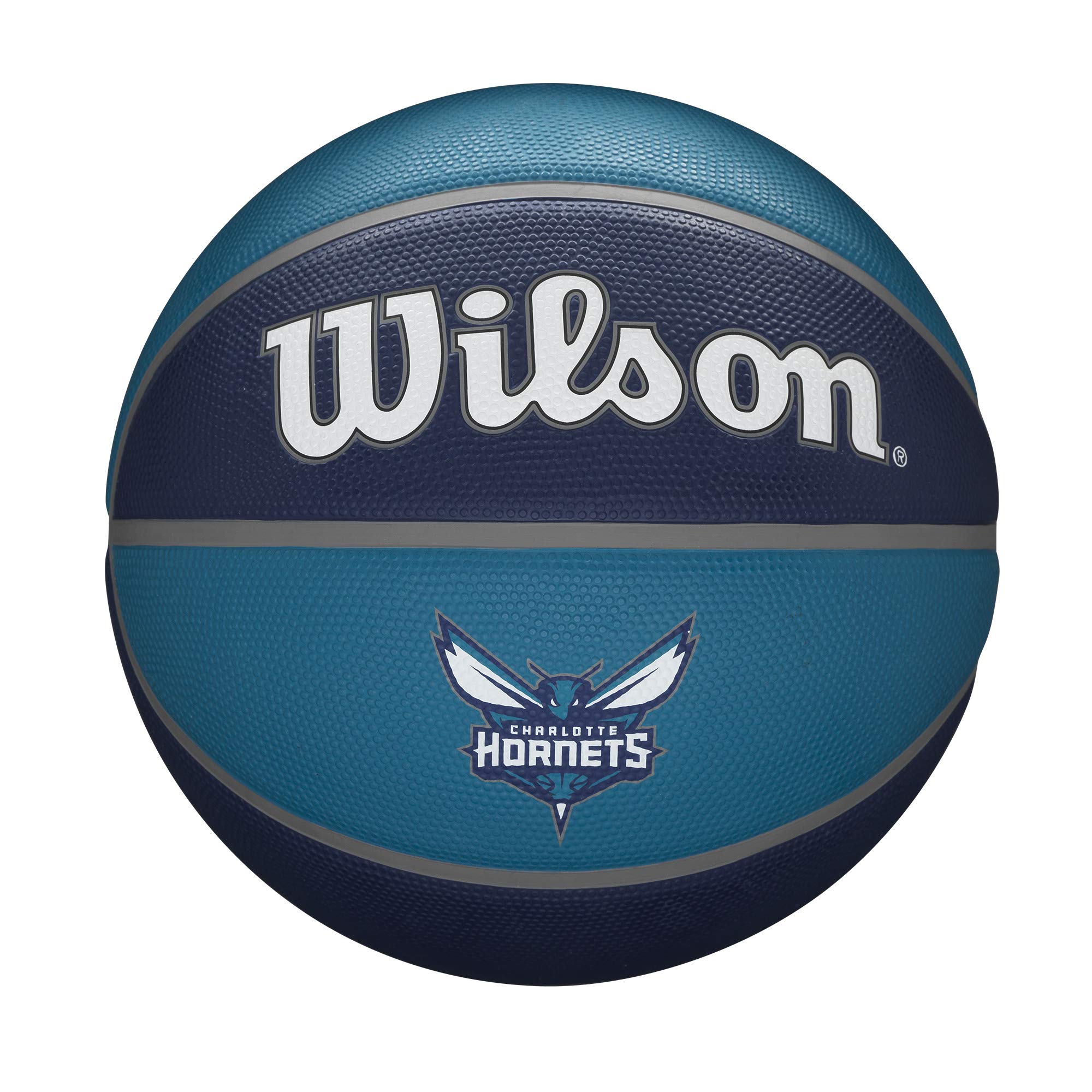 Wilson Basketball, NBA Team Tribute Model, CHARLOTTE HORNETS, Outdoor, Rubber, Size: 7 — image 1