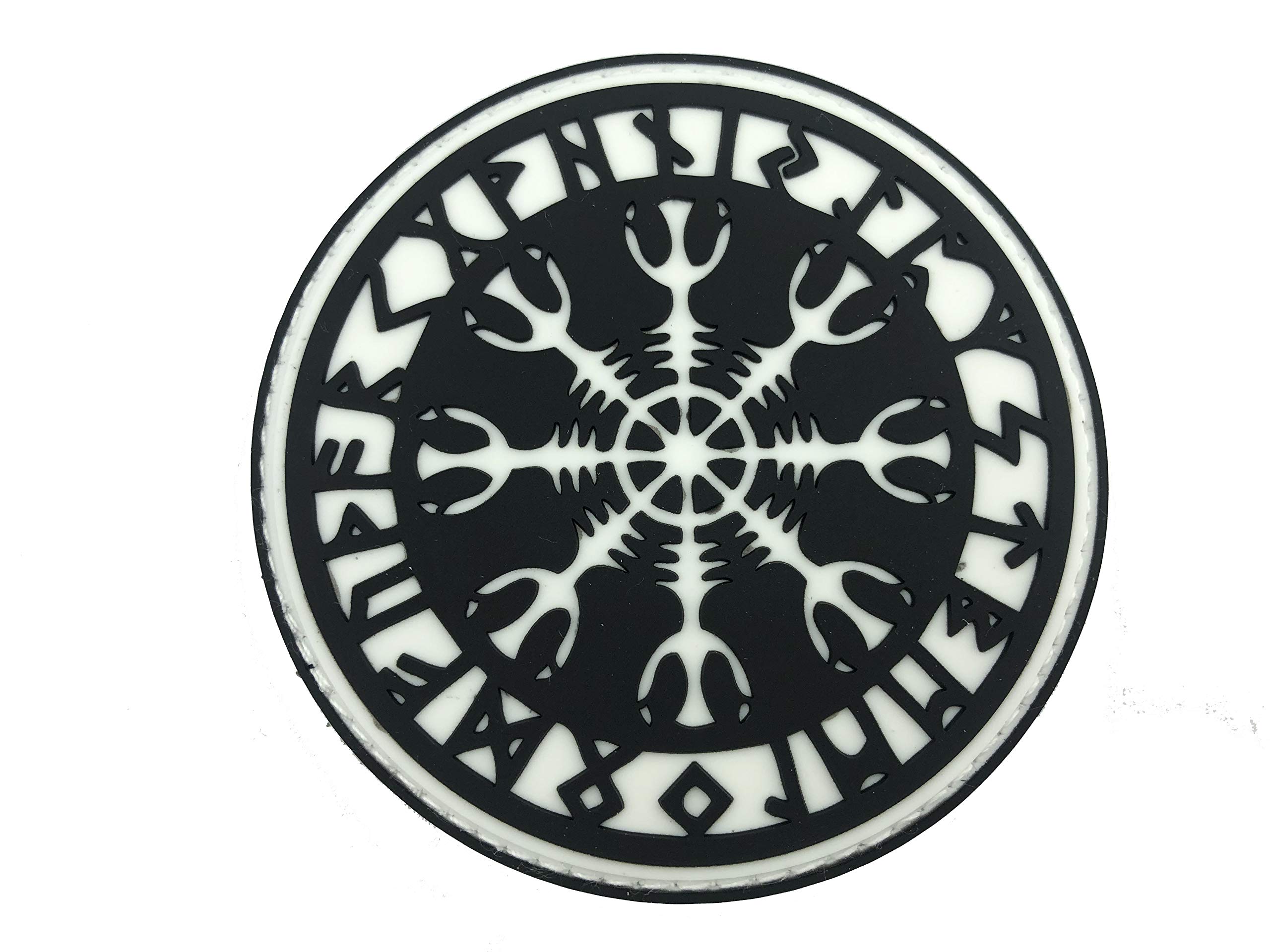 Aegishjalmr Viking Helm of Awe Terror Protection Norse Rune Viking PVC Airsoft Paintball Patch