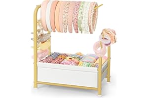 Bikoney Headband Holder Stand - Versatile Organizer for Scrunchies, Bows & Claw Clips - Compact Hair Accessories Storage for 