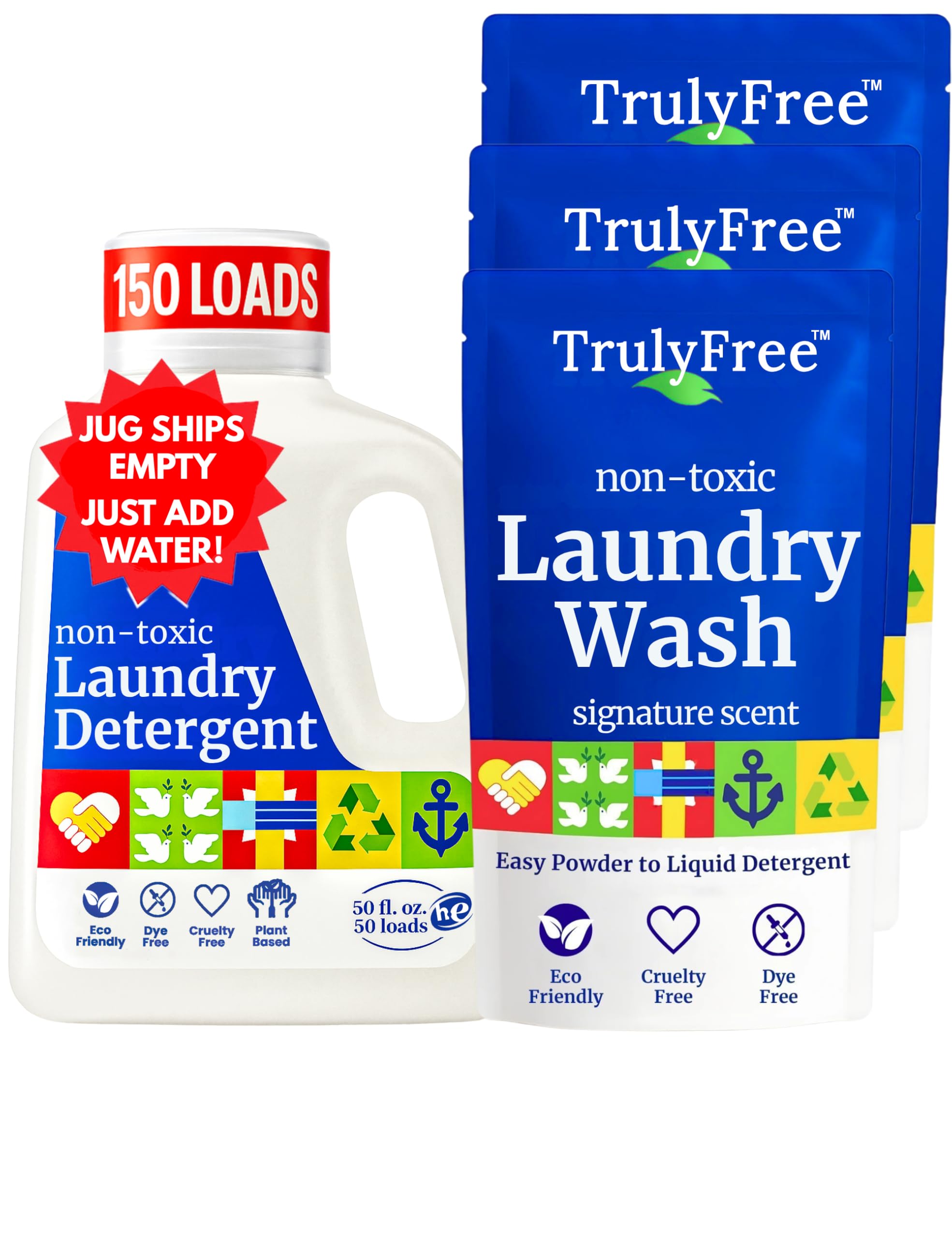 Truly Free Natural Laundry Detergent for Sensitive Skin | Eco Friendly ...