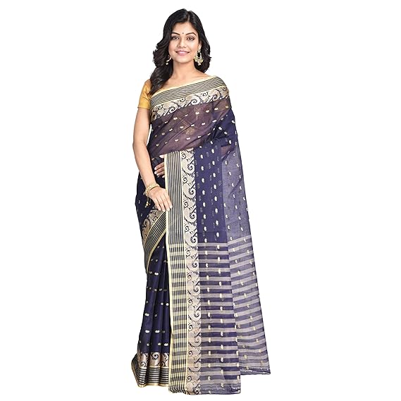 Women's Pure Cotton Saree With Blouse Piece